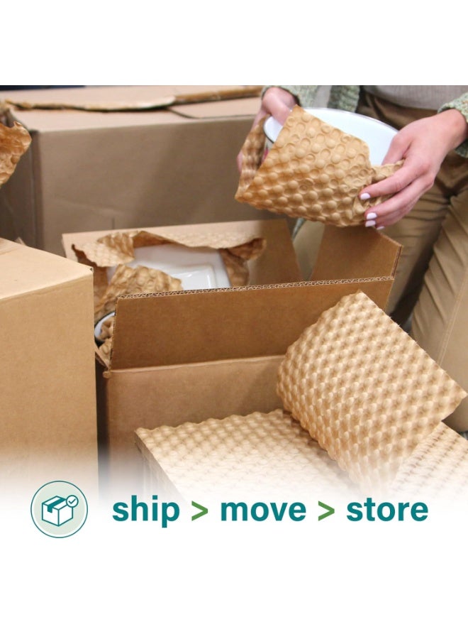 Bukela Paper Bubble Wrap Sheets for Packing, Moving, & Shipping, 12" x 12" x 250', Eco-Friendly Kraft Bubble Paper, Recyclable Cushioning Wrap - Image 4
